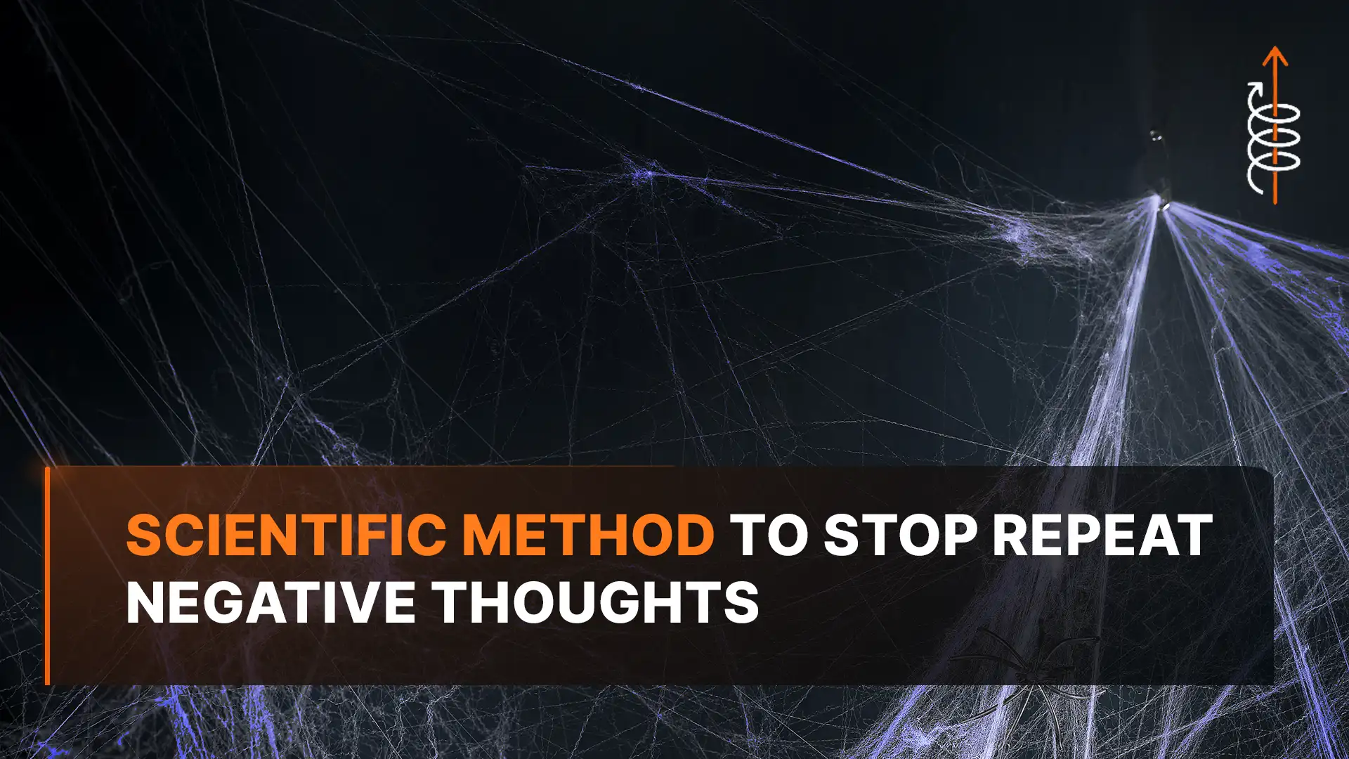 Abstract neural circuit illustrating how repetitive negative thought loops form in the brain